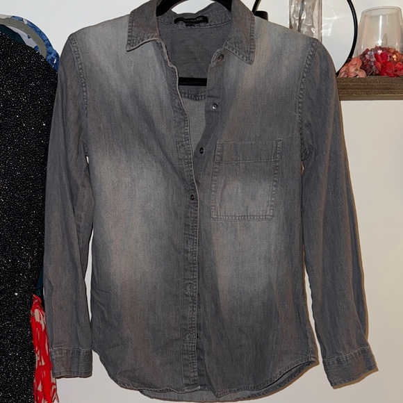 Banana Republic Charcoal Denim Shirt - Picture 1 of 4